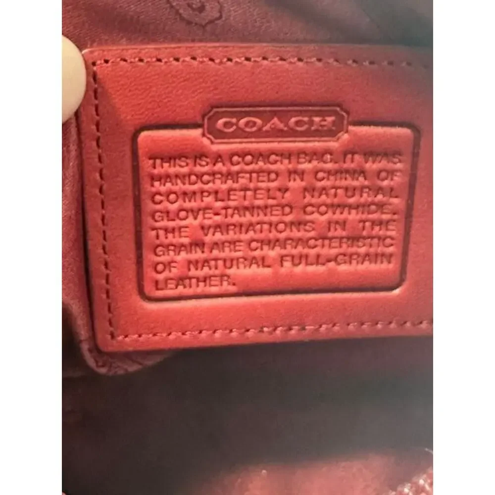 Coach Red Dome Cosmetic Case / Travel Pouch MINT